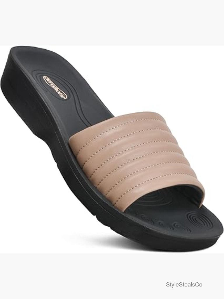 Slip On Recovery Slides Plantar Fasciitis Arch Support Walking Sandals